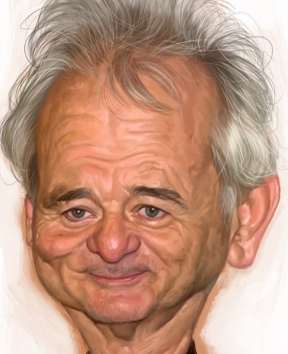 digital caricature of Bill Murray - 3