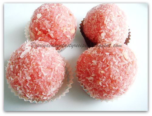 Rose coconut balls