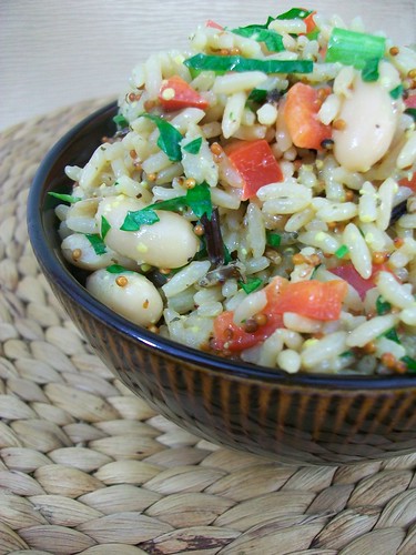 Wild Rice and Cannellini Bean Salad with Dijon Vinaigrette