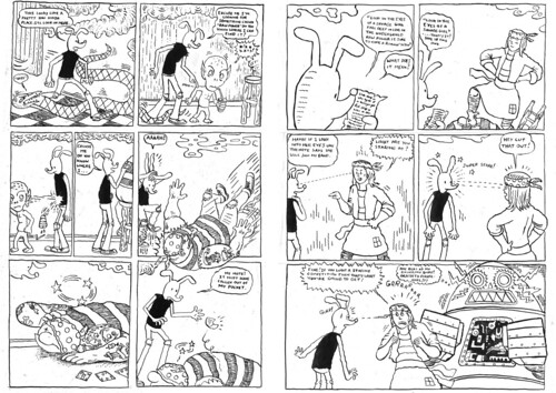 "Adventures in Knock About Town" A comic strip. by S.D. Adams