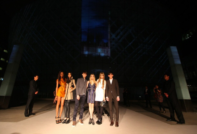 Burberry Models Jourdan Dunn, Shu Pei, Charlie France, Cara Delevingne, Edie Campbell and Seb Brice at the Burberry Beijing Event