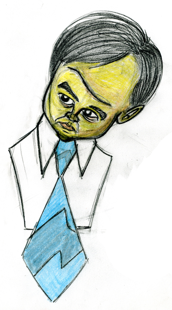 caricature of an anonymous generic politician