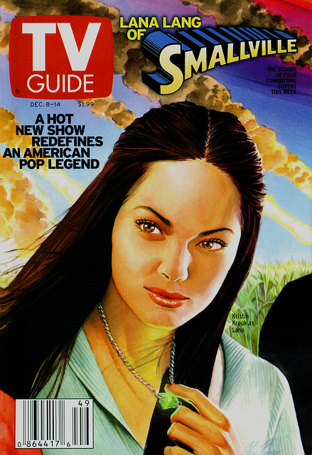 TV Guide Dec 2001 Smallvile - Alex Ross Kristin Kreuk painting