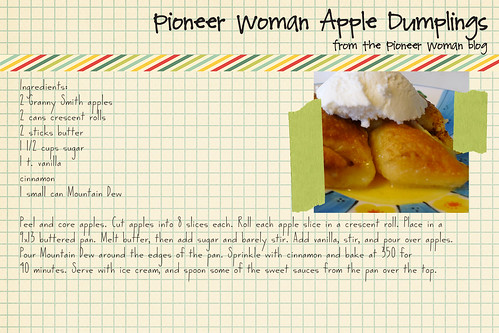 Pioneer Woman apple dumplings