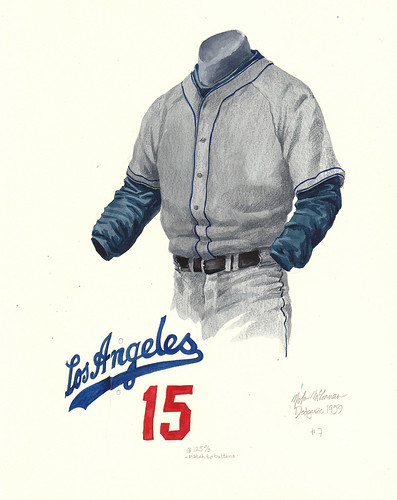 los angeles dodgers uniform. LA Dodgers 1959 uniform