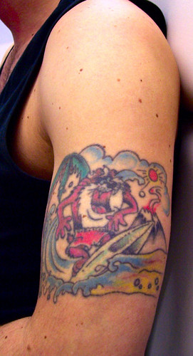 taz tattoos. hot Tattoos taz tattoos. GLYNN#39;S ARM - the Taz tattoo