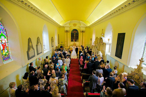 Christina and Tom's Wedding Blessing at the Hazlewood Castle Chapel (Photo by 1clickphotography.com)