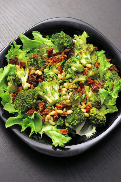 Broccoli, Sun Dried Tomatoes and Lettuce