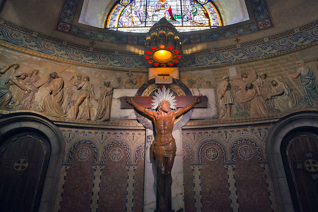 Cross Inside Temple del Sagrat Cor