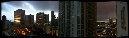 a storm rolls in to Miami