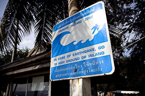 Warning Tsunami Signboard
