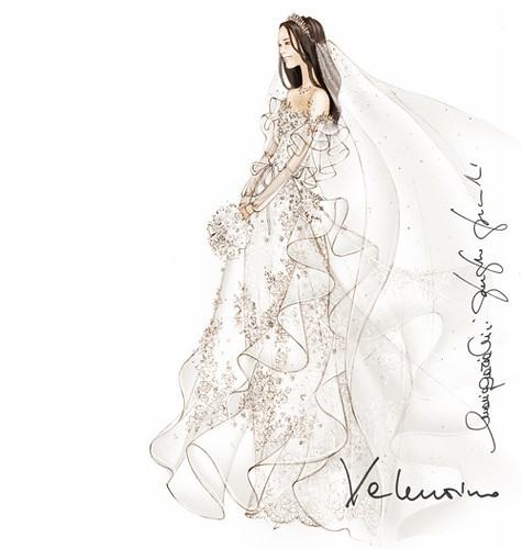 kate middleton wedding dress valentino. Wedding Dress Sketches - by