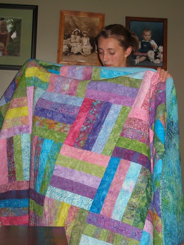 Brandi with her Quilt