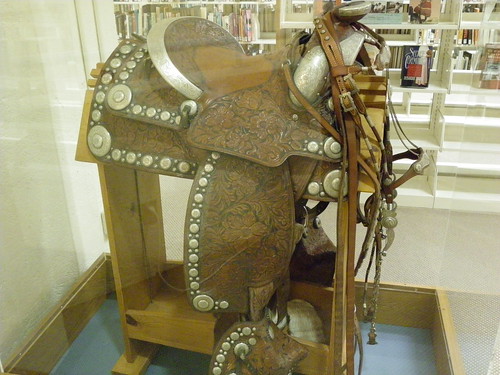 Amazing saddle in the local studies section - Civic Centre Library, Scottsdale