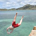 diving into 3ft of water in antigua