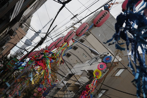 Entire street lined with Tanabata decoration 3