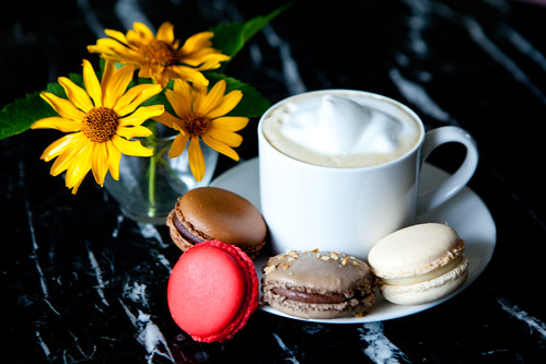 Macarons and my morning cappuccino