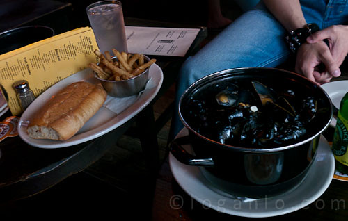 Mussels and hard cider in the LES, NYC