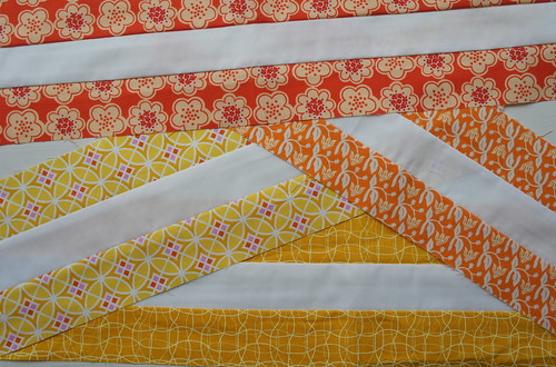A Zig and A Zag : Sewing the Strips together