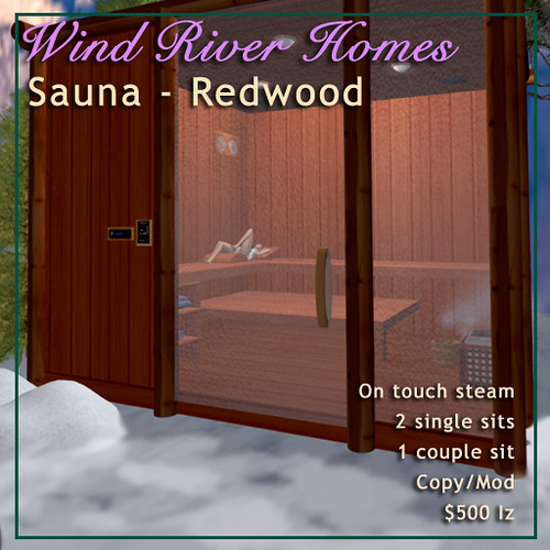 Sauna in Redwood by Teal Freenote