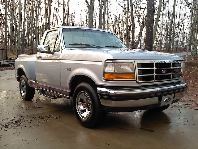 ford truck silver f150 1992 flareside