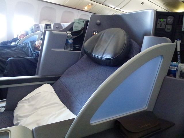 Continental United Airlines Business First Flat Bed Seat
