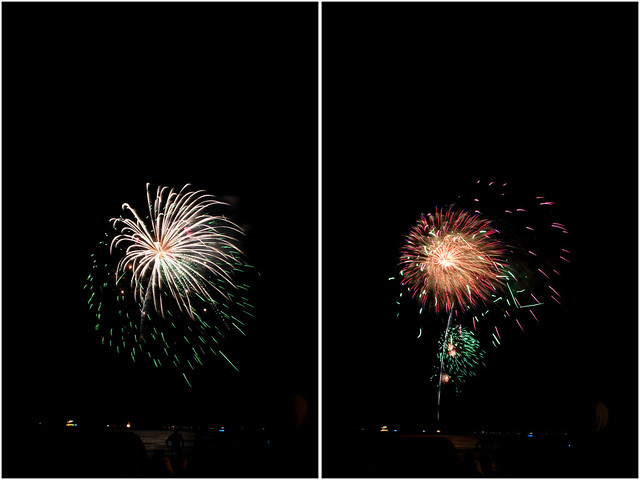 July 4th fireworks diptych 3