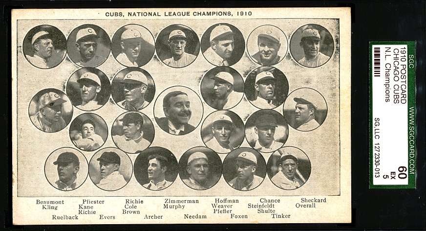 1910 Cubs "National League Champions" PC