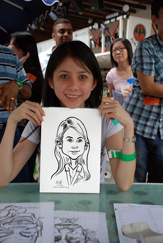 Caricature live sketching for VISA Beach Party 2010 -2