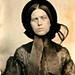 Detail, 1/9th-Plate Ambrotype of Woman in Mourning, Circa 1858