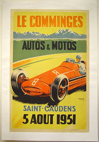 012-Le Comminges St.Gaudens, France,April 1951-© 2010 Vintage Auto Posters. All Rights Reserved