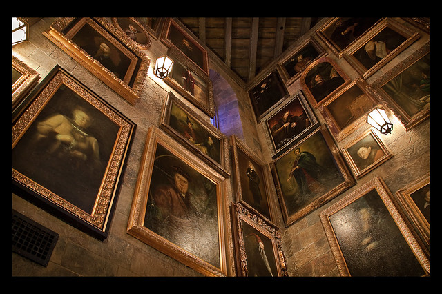Hogwarts Castle:  Wall of Talking Portraits