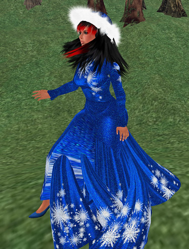 Nicky Ree Snow Flake Long Dress in Blue December 15 2010