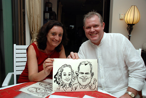 Caricature live sketching for private Christmas Party 2010 - 12