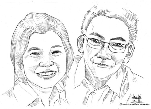 couple portraits in pencil 060111