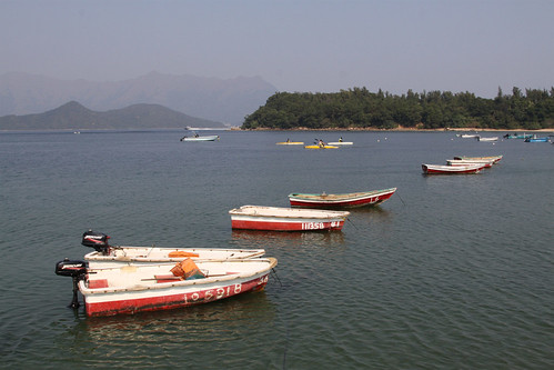 Hire boats at anchor at Wu Kai Sha