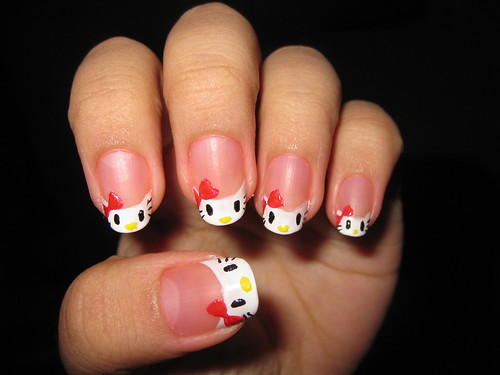 hello kitty nails. Hello Kitty nail art