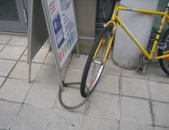 Yellow Bike Lock Fail