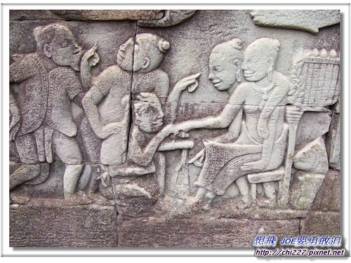 吳哥城-當地人民生活雕刻