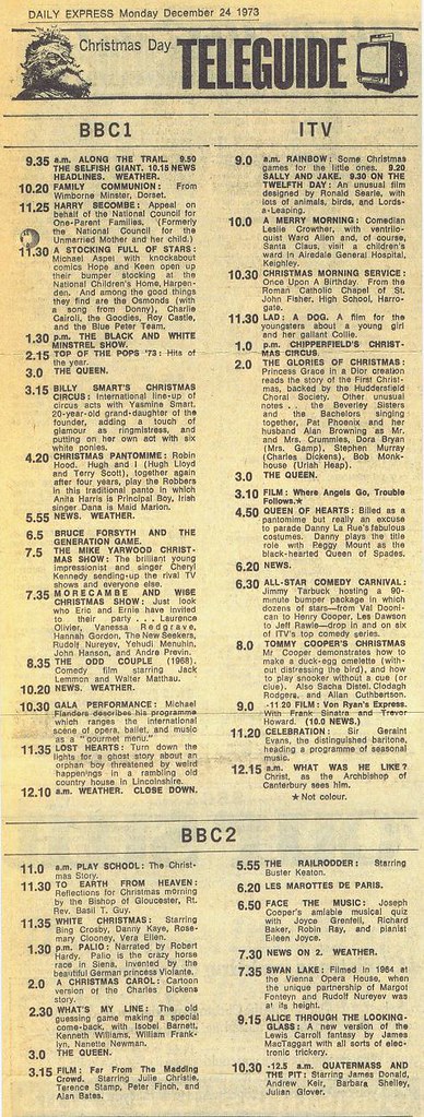 Christmas Day TV 1973