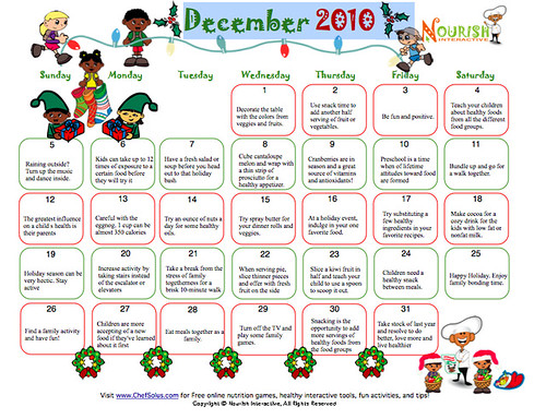printable december 2010 calendar. Printable December Healthy