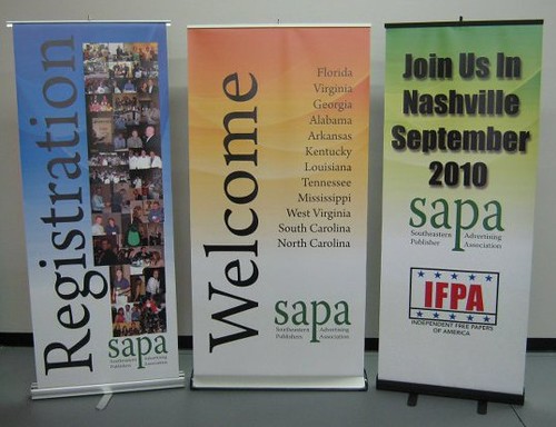 Full color retractable banner displays and stands 12-Point SignWorks Franklin, TN