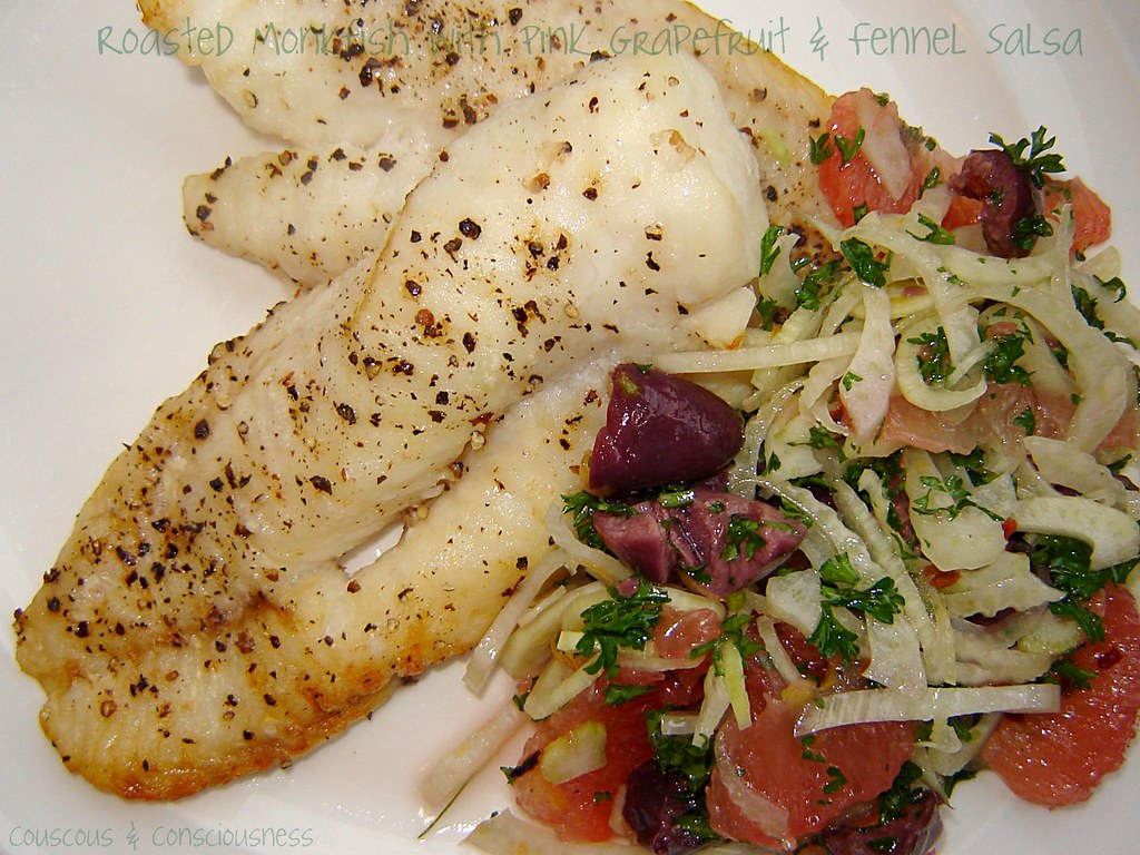 Roasted Monkfish with Pink Grapefruit & Fennel Salsa 1
