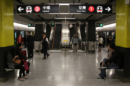 Platform level at Tsim Sha Tsui station