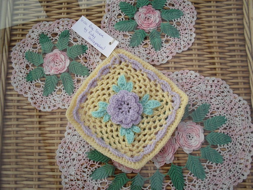 moleymakes - Pretty Square for our Flower Challenge 'Irish Rose Square', so lovely in these pastel colours!