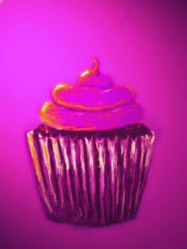 Purple Glow Cupcake
