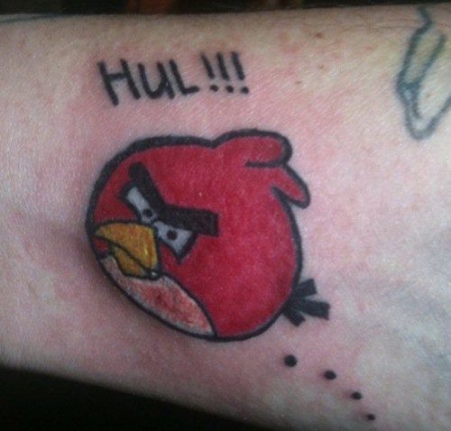 true love birds tattoos. true love birds tattoos. Angry Birds Tattoo is a must