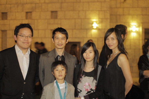 With NORWEGIAN WOODS director Tran Anh Hung, his wife Tran Nu Yen-Khe + family