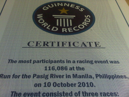 Guiness Record for Run for Pasig