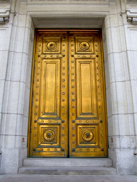 Brass doors